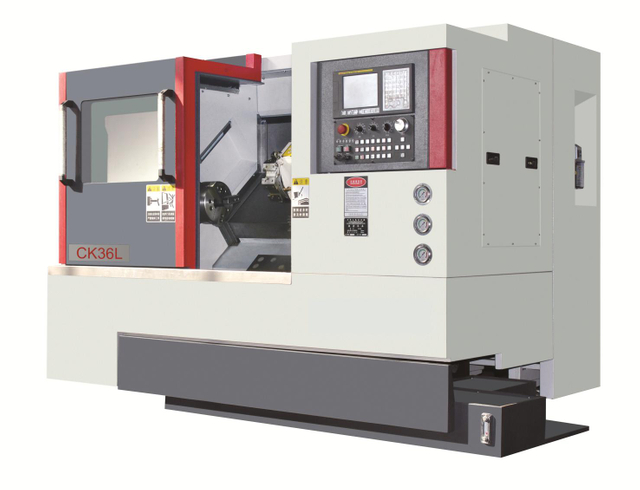 CNC Lathe with slant bed
